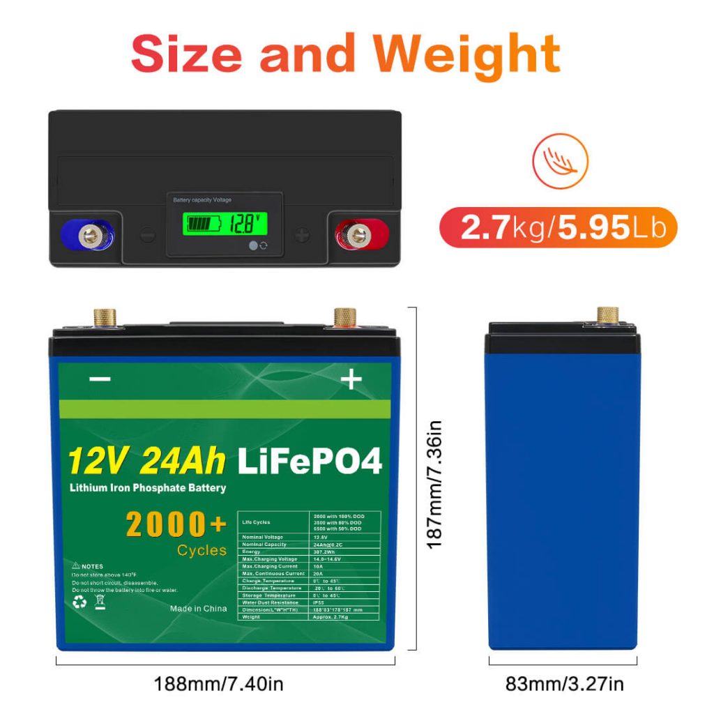 Veleprodajna baterija po meri 24 V 150 Ah LiFePO4, solarni avto za